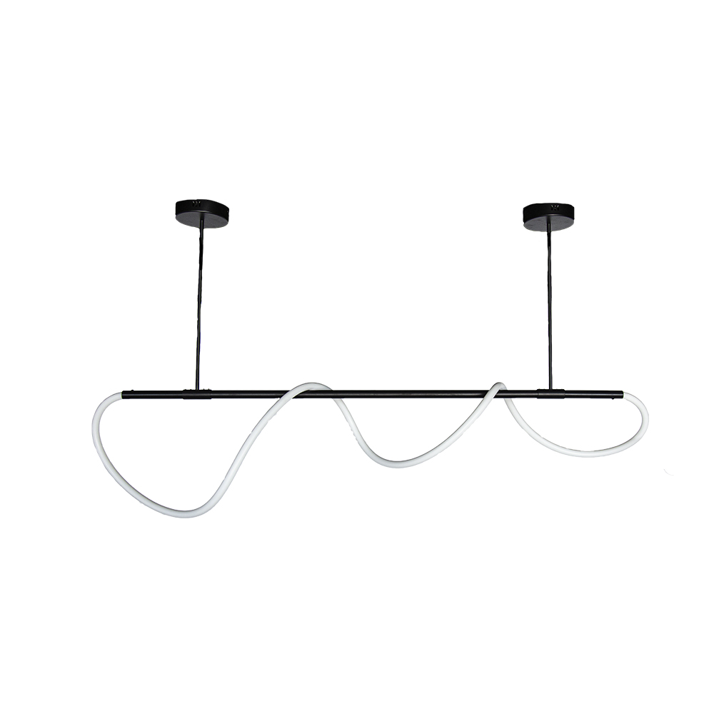 Lampara linea con estructura negra