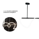 Lampara linea con estructura negra