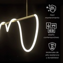 Lampara linea con estructura dorada