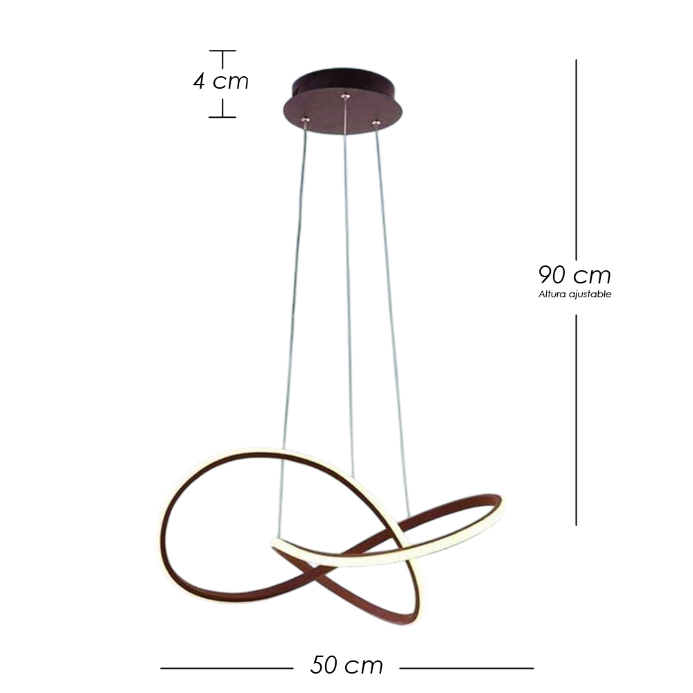 Lámpara Curva Café