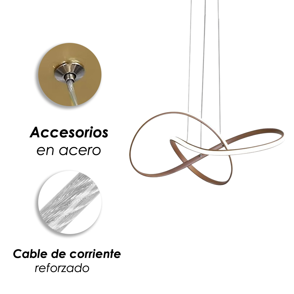 Lámpara Curva Café