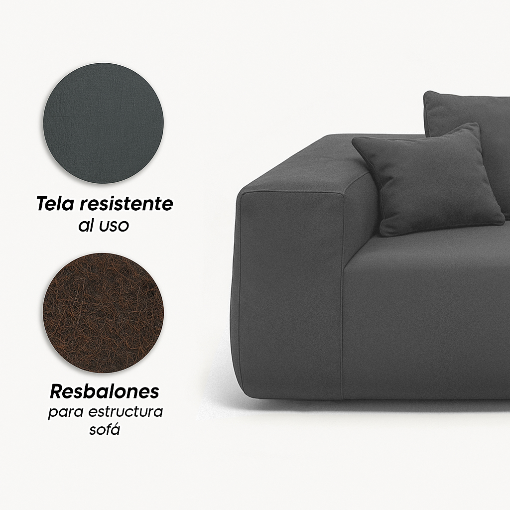Sofá de compresión Milán 3 plazas