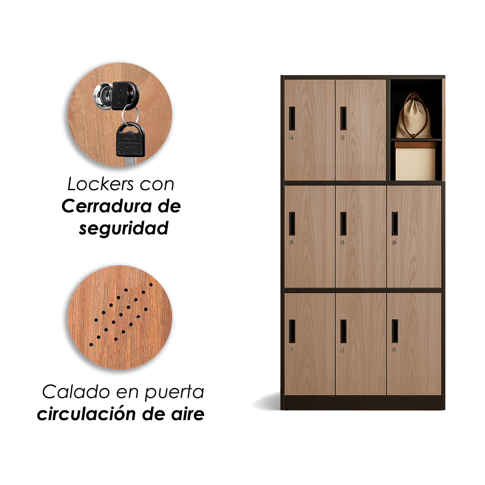 Casillero Locker de 9 Espacios