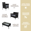 Sala de jardín (Negro con gris)