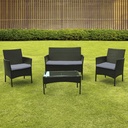 Sala de jardín (Negro con gris)