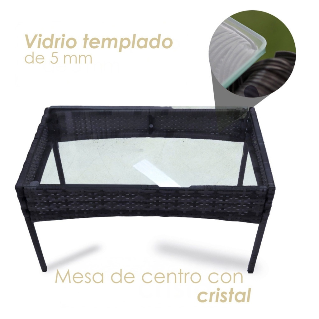 Sala de jardín (Negro con gris)