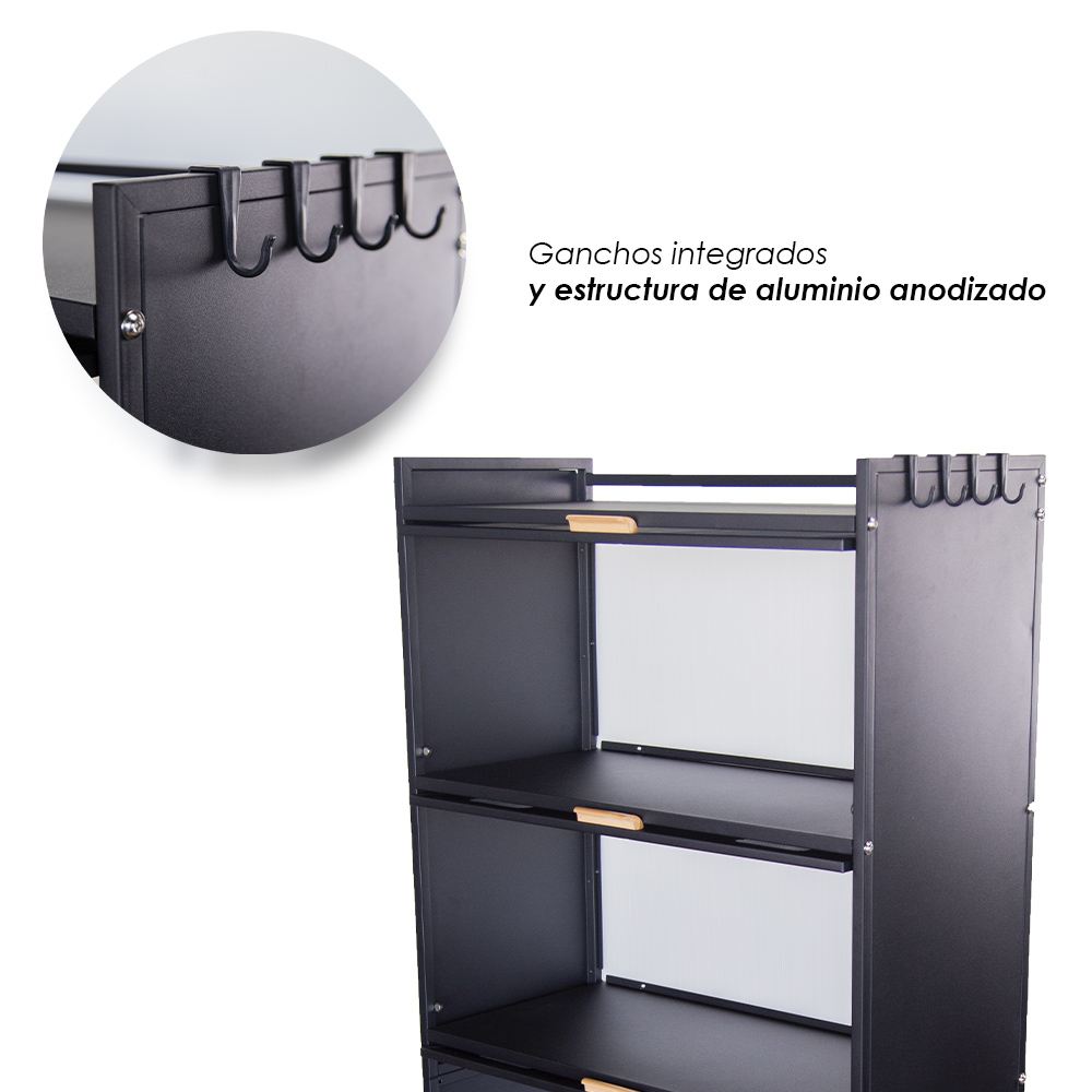 Estante armable 5 niveles Negro