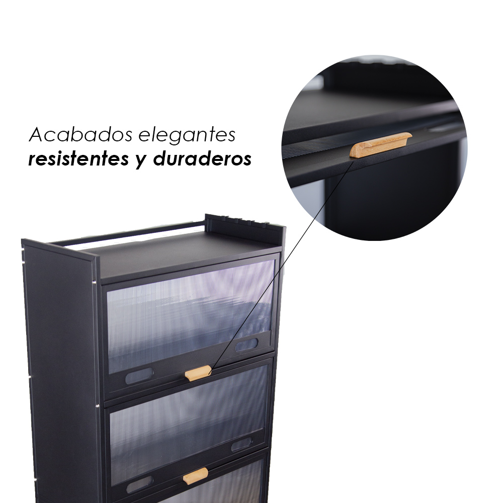Estante armable 5 niveles Negro