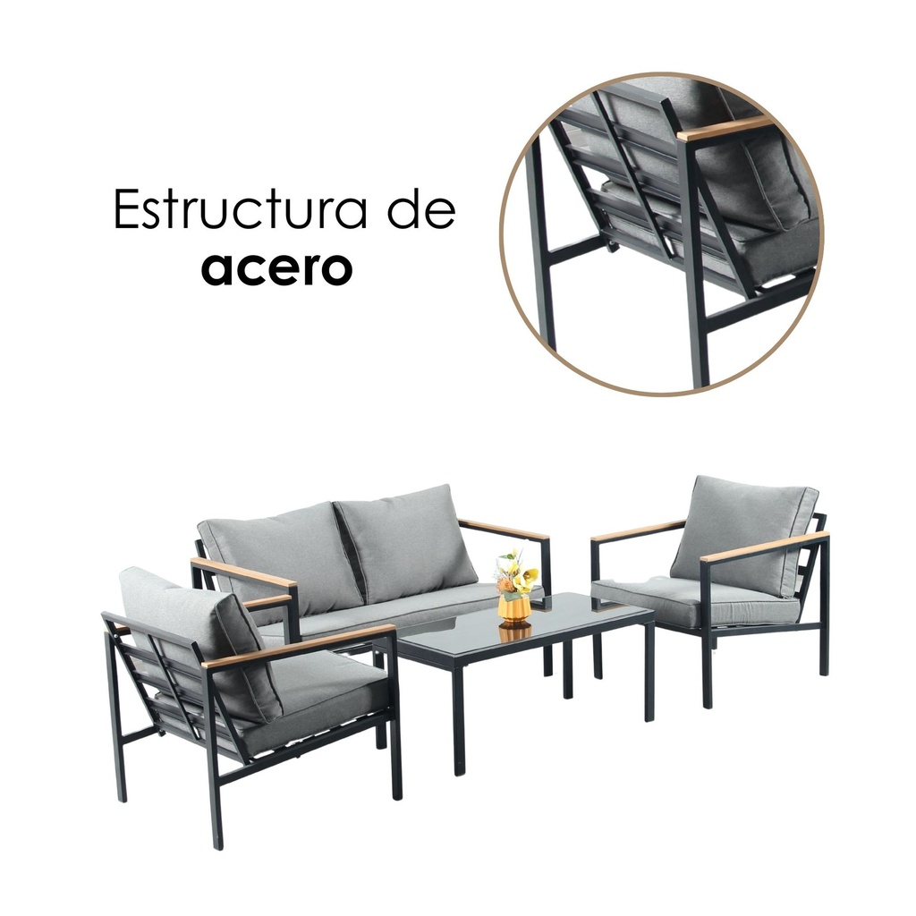 Sala para jardín 4 piezas