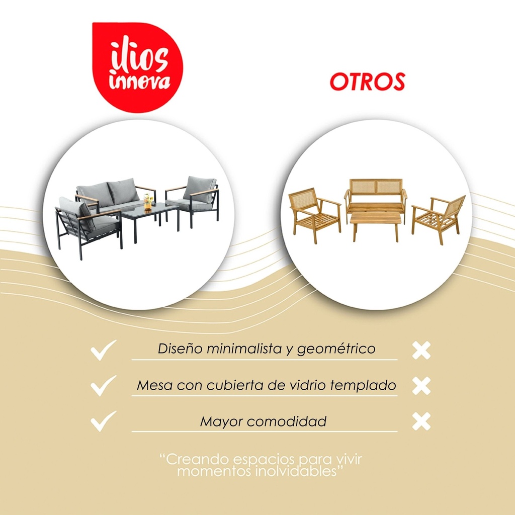 Sala para jardín 4 piezas