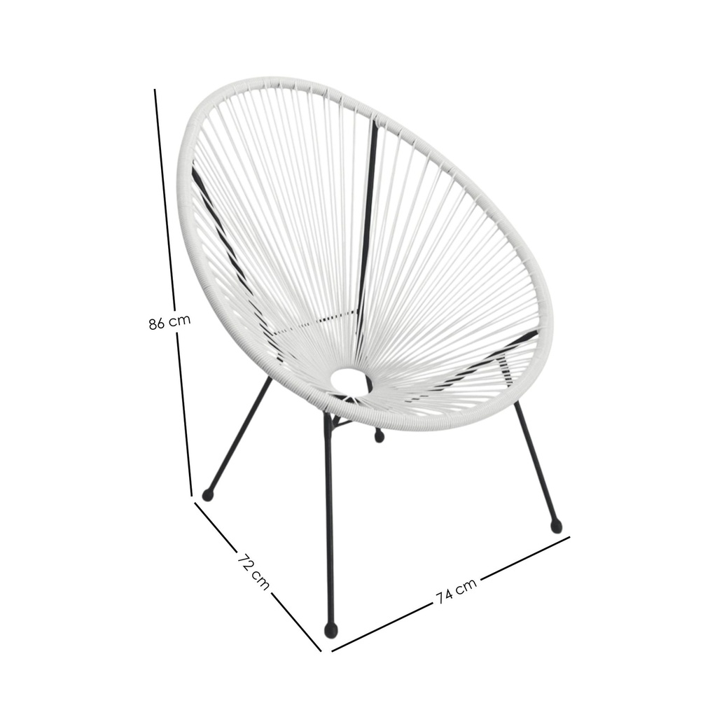 Silla tipo Acapulco color Blanco
