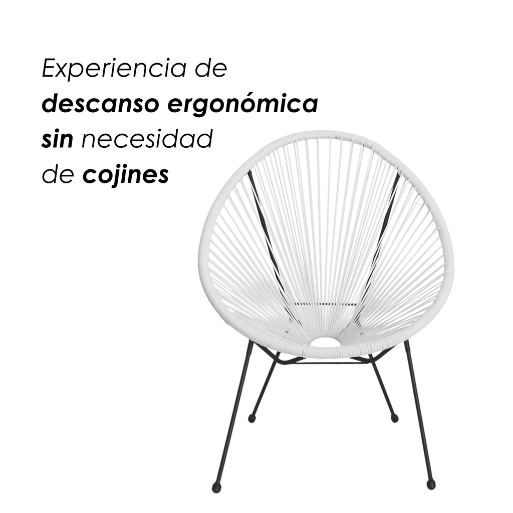 Silla tipo Acapulco color Blanco