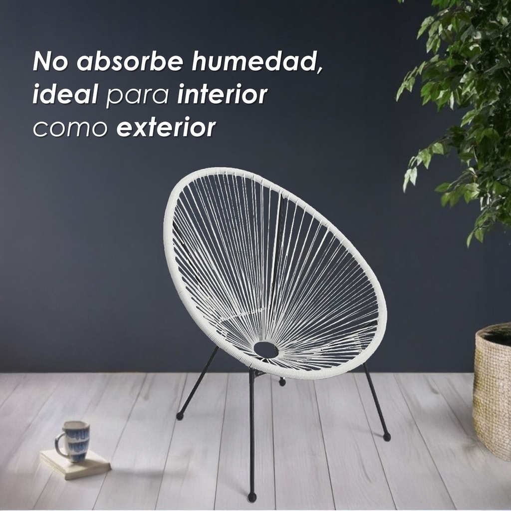 Silla tipo Acapulco color Blanco