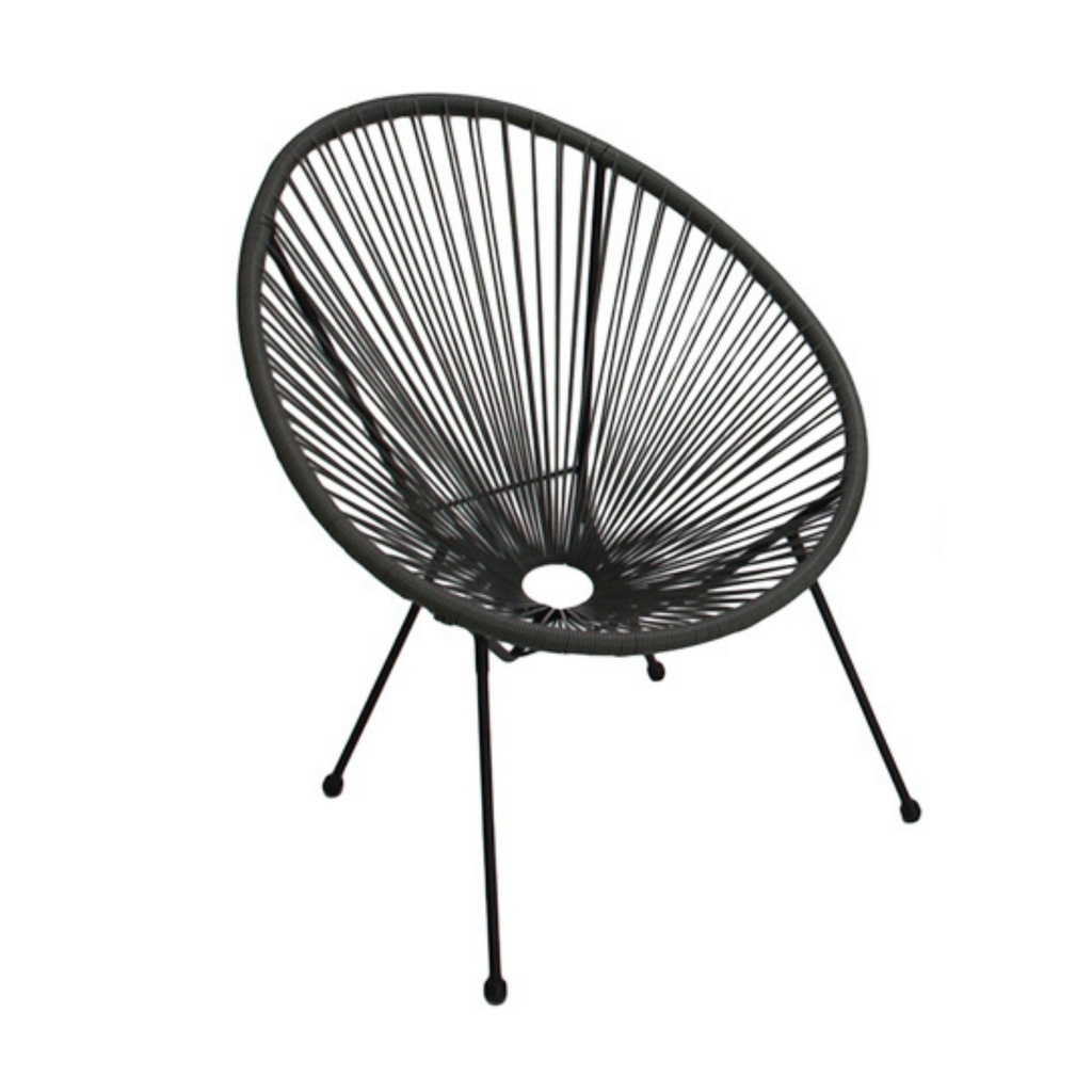 Silla tipo Acapulco color Negro