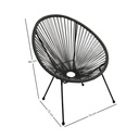 Silla tipo Acapulco color Negro