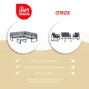 Juego de sala esquinera para jardín de metal color gris