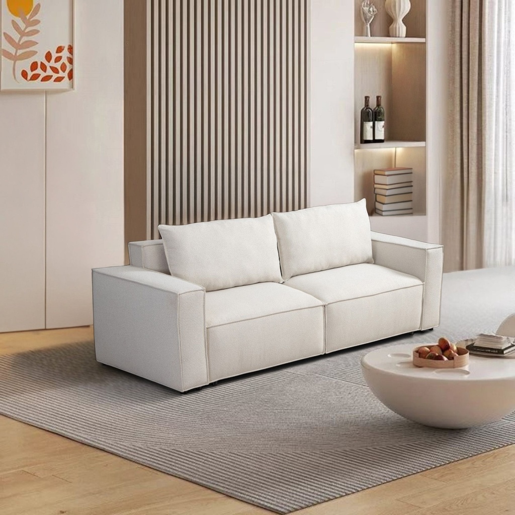 Sofa Cama 2 Plazas con antebrazos Beige