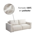 Sofa Cama 2 Plazas con antebrazos Beige