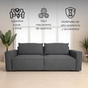 Sofa Cama 2 Plazas con antebrazos Gris