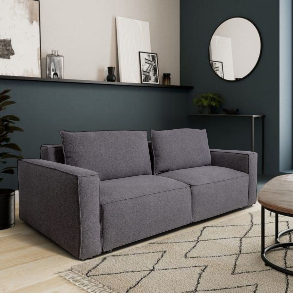Sofa Cama 2 Plazas con antebrazos Gris