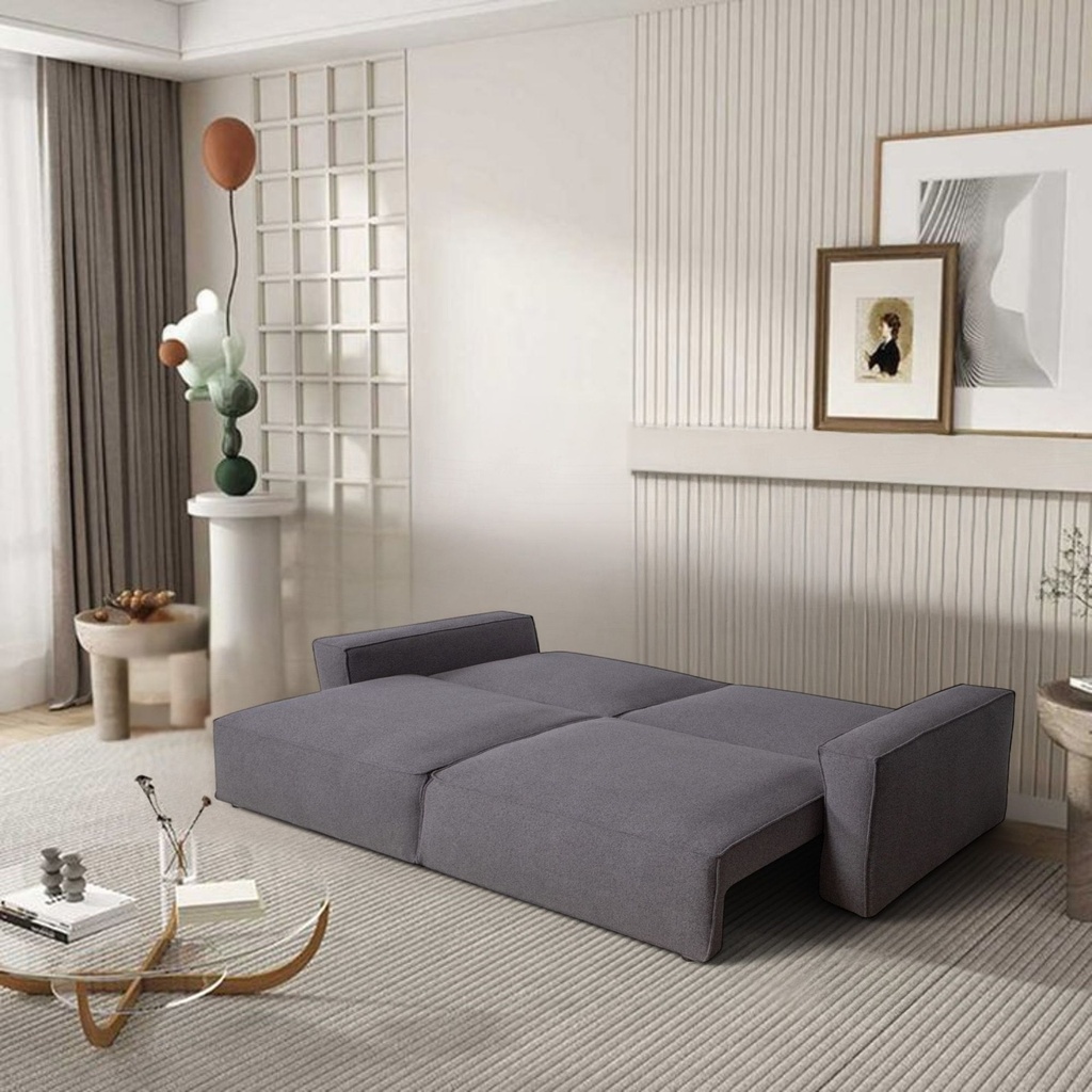 Sofa Cama 2 Plazas con antebrazos Gris