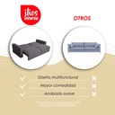 Sofa Cama 2 Plazas con antebrazos Gris
