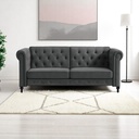 Sofa Cama 2 Plazas con antebrazos Gris velvet