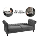 Sofa Cama 2 Plazas con antebrazos Gris velvet