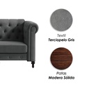 Sofa Cama 2 Plazas con antebrazos Gris velvet