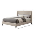 Base Con Cabecera Cama-9569 color Beige de Madera King