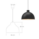 Lámpara colgante 117B negro