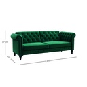 Sofa Cama 2 Plazas con antebrazos Verde 