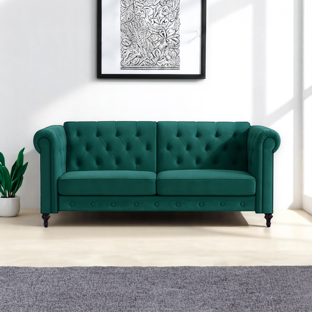 Sofa Cama 2 Plazas con antebrazos Verde 