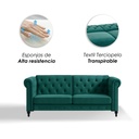 Sofa Cama 2 Plazas con antebrazos Verde 