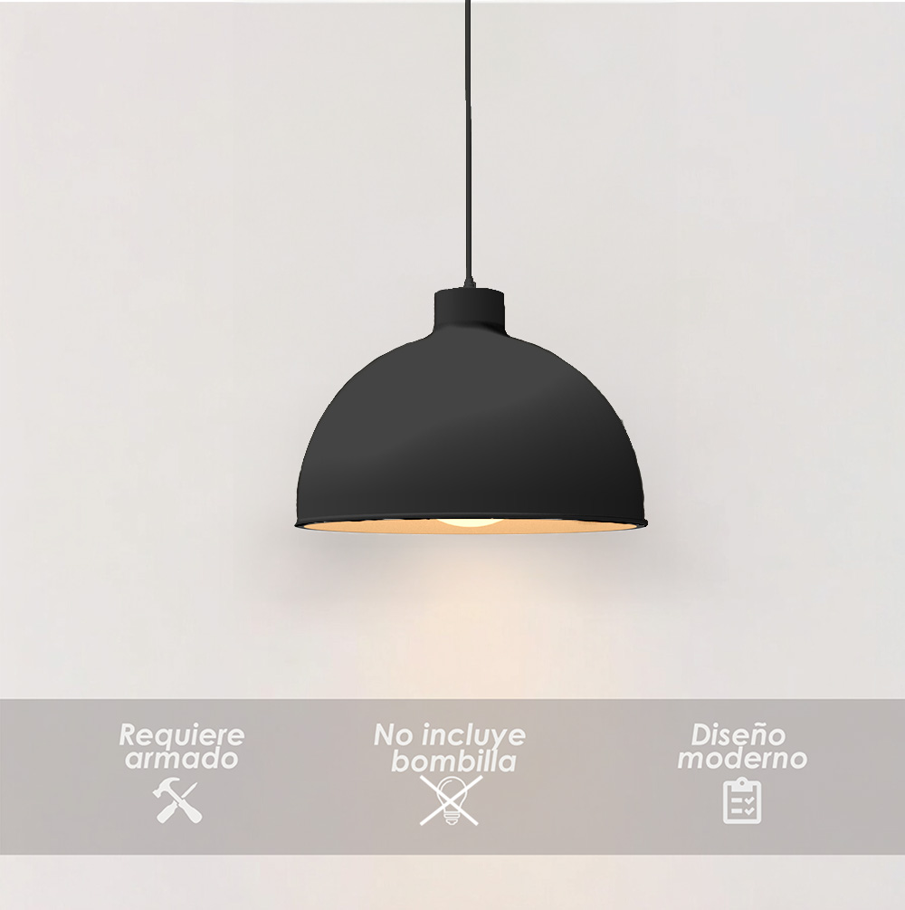 Lámpara colgante 117B negro