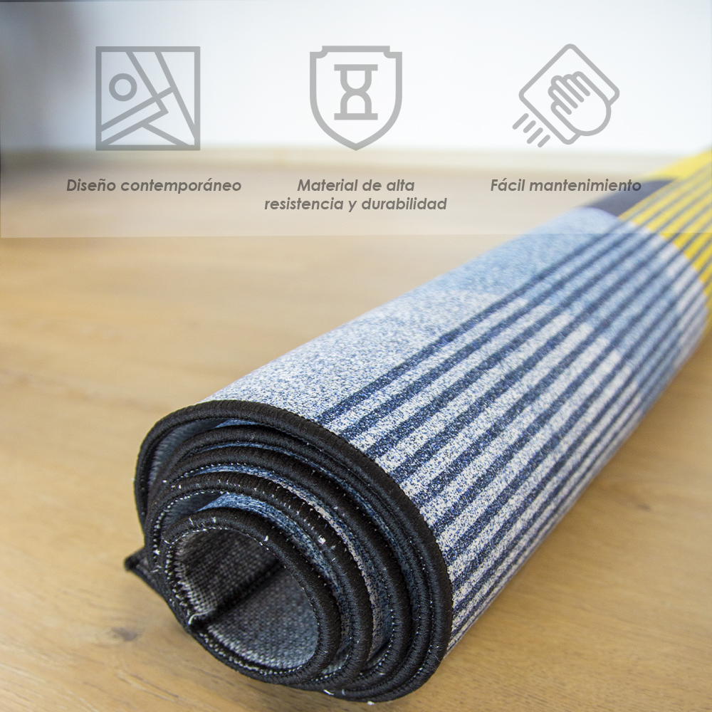 Tapete nórdico triángulos grises 2 x 1.60 m 