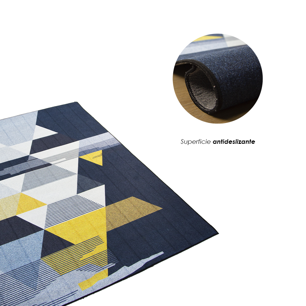 Tapete nórdico triángulos grises 2 x 1.60 m 