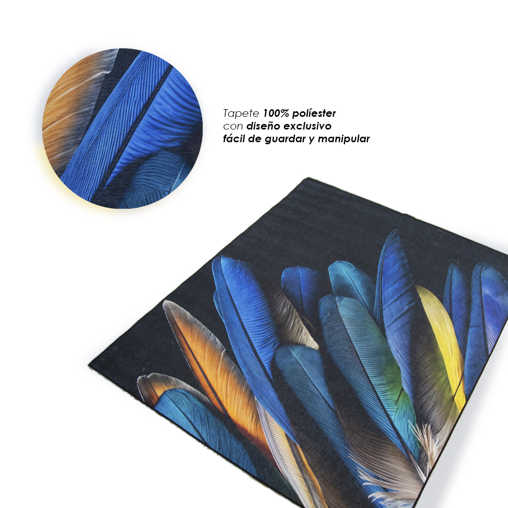 Tapete nórdico 2 x 1.60 m (Plumas 3D)
