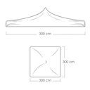 Toldo Plegable con Paredes 3x3 Azul