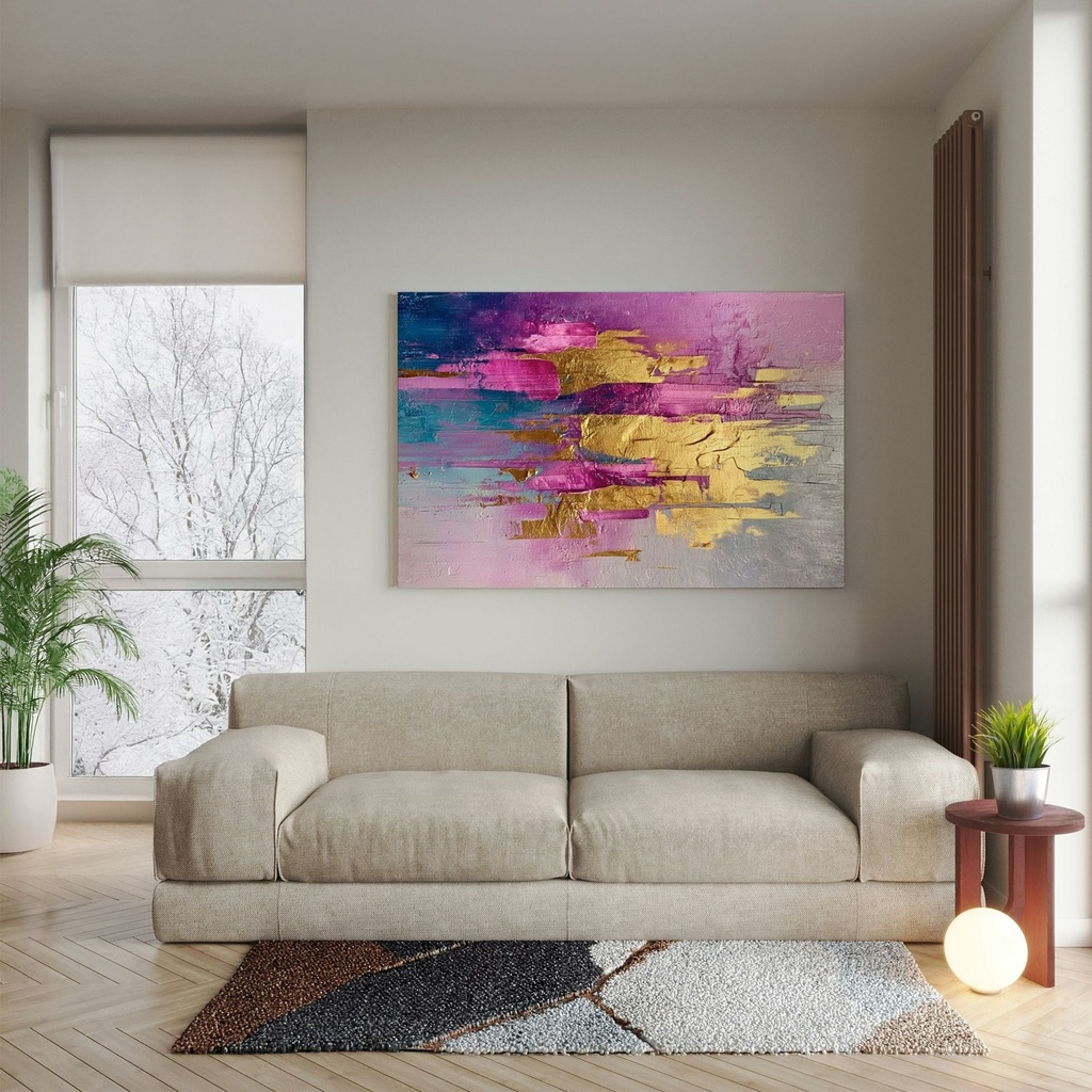 Cuadro decorativo 80x120 CDT-abstracto Rosa