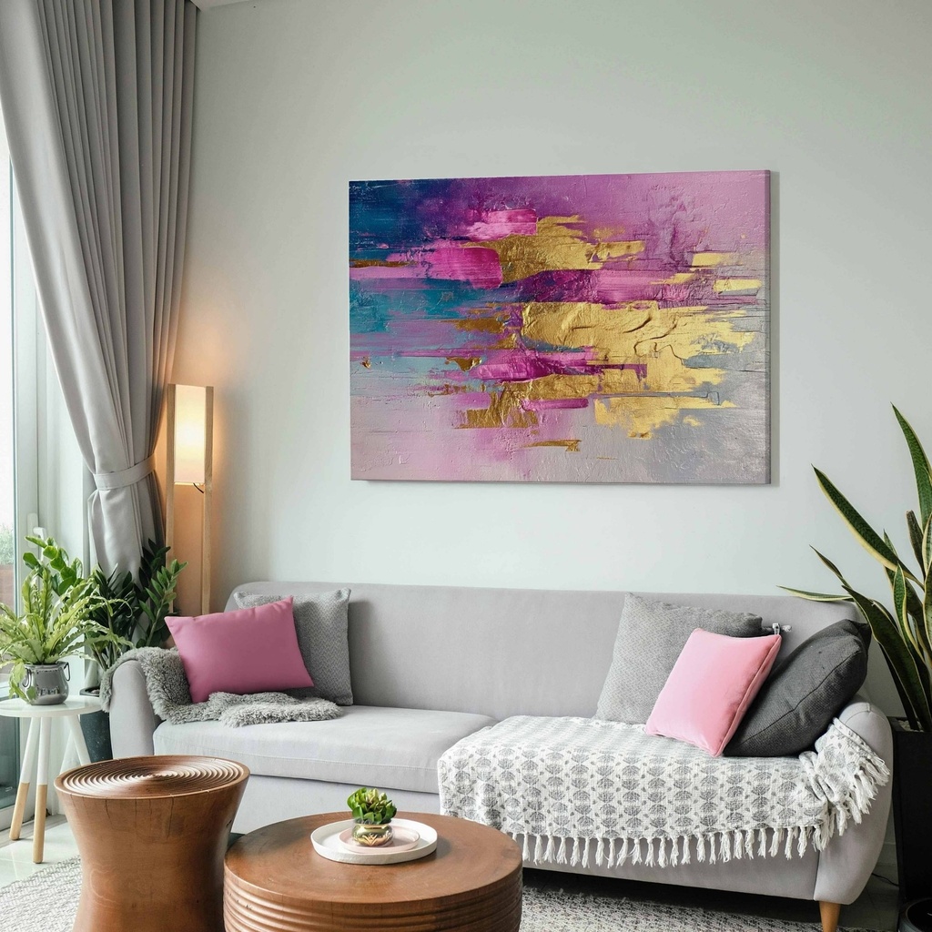 Cuadro decorativo 80x120 CDT-abstracto Rosa