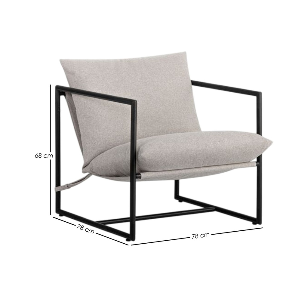 Silla de Acento Kyo color Gris