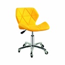 Silla para oficina con respaldo geométrico Amarillo