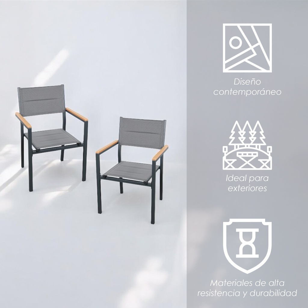 2 Sillas para comedor de exterior