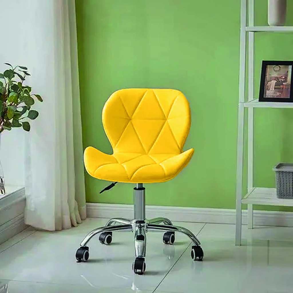 Silla para oficina con respaldo geométrico Amarillo