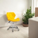Silla para oficina con respaldo geométrico Amarillo