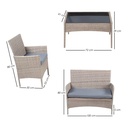 2 Salas de jardin 4P Gris con Gris