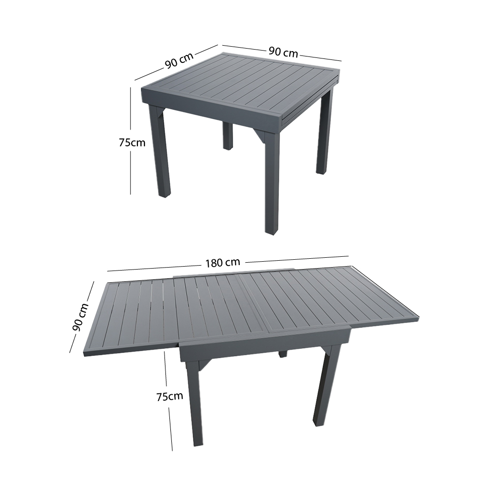 Mesa para comedor expandible color gris