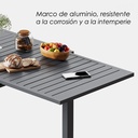 Mesa para comedor expandible color gris