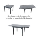 Mesa para comedor expandible color gris